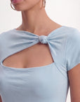 TOP NOEUD - CHARLENE - CELADON TEE SHIRT NEW KOOKAI Mode Kookai