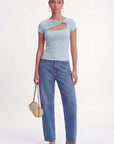 TOP NOEUD - CHARLENE - CELADON TEE SHIRT NEW KOOKAI Mode Kookai