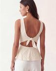 TOP NOEUD - CRYSTA - ECRU TEE SHIRT NEW KOOKAI Mode Kookai