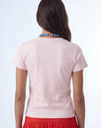 TSHIRT SLIM - CODY - ROSE TEE SHIRT NEW KOOKAI Mode Kookai
