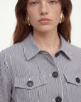 VESTE COURTE RAYEE - COURTNEY - MARINE VESTE NEW KOOKAI Mode Kookai