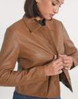 VESTE CUIR - OLIVIA - CAMEL VESTE KOOKAI Mode Kookai