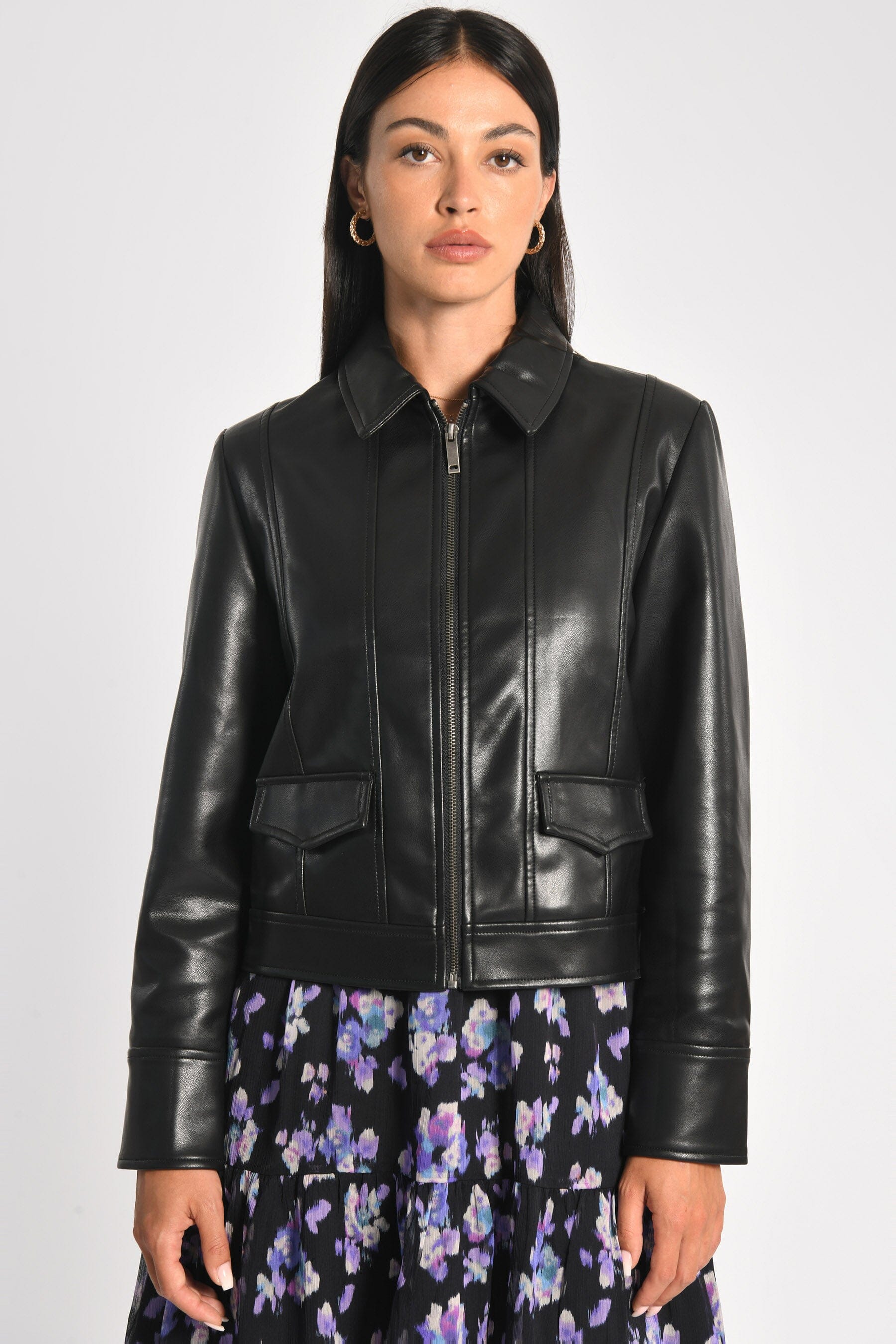 VESTE SIMILI CUIR KENDALL NOIR VESTE KOOKAI Mode Kookai