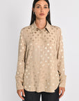 CHEMISE OVERSIZED POIS BELLA CHAMPAGNE