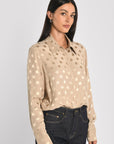 CHEMISE OVERSIZED POIS BELLA CHAMPAGNE