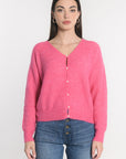 GILET COURT SOLANGE FUSHIA