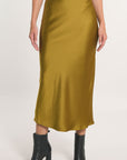 JUPE MIDI PATTY SATIN BRONZE