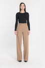 PANTALON TAILLE HAUTE MATHILDA MACCHIATO