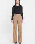 PANTALON TAILLE HAUTE MATHILDA MACCHIATO