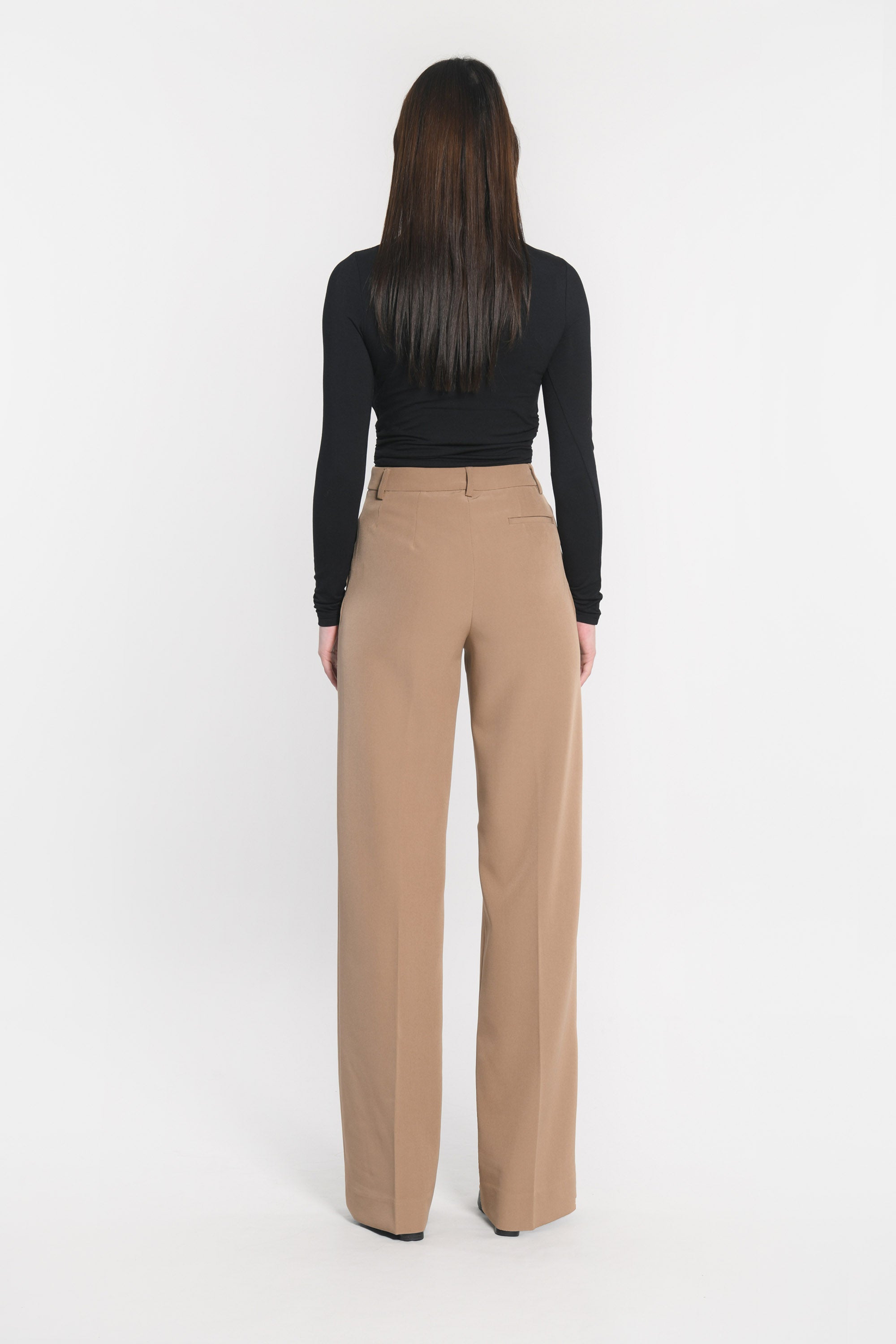 PANTALON TAILLE HAUTE MATHILDA MACCHIATO