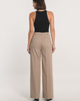 PANTALON TAILLEUR LARGE MACHA BEIGE