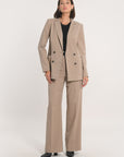 PANTALON TAILLEUR LARGE MACHA BEIGE