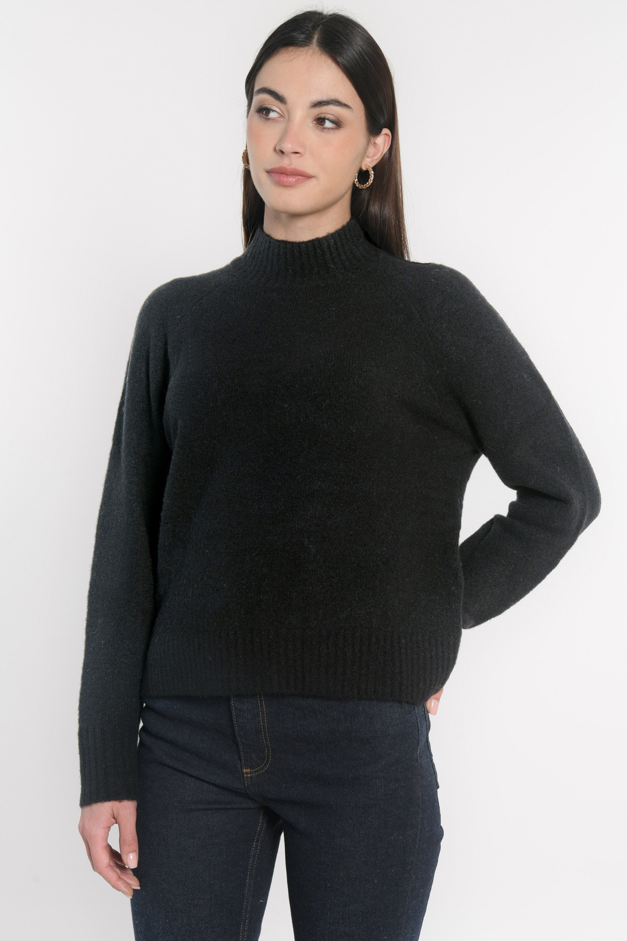 PULL COL MONTANT CONNIE NOIR