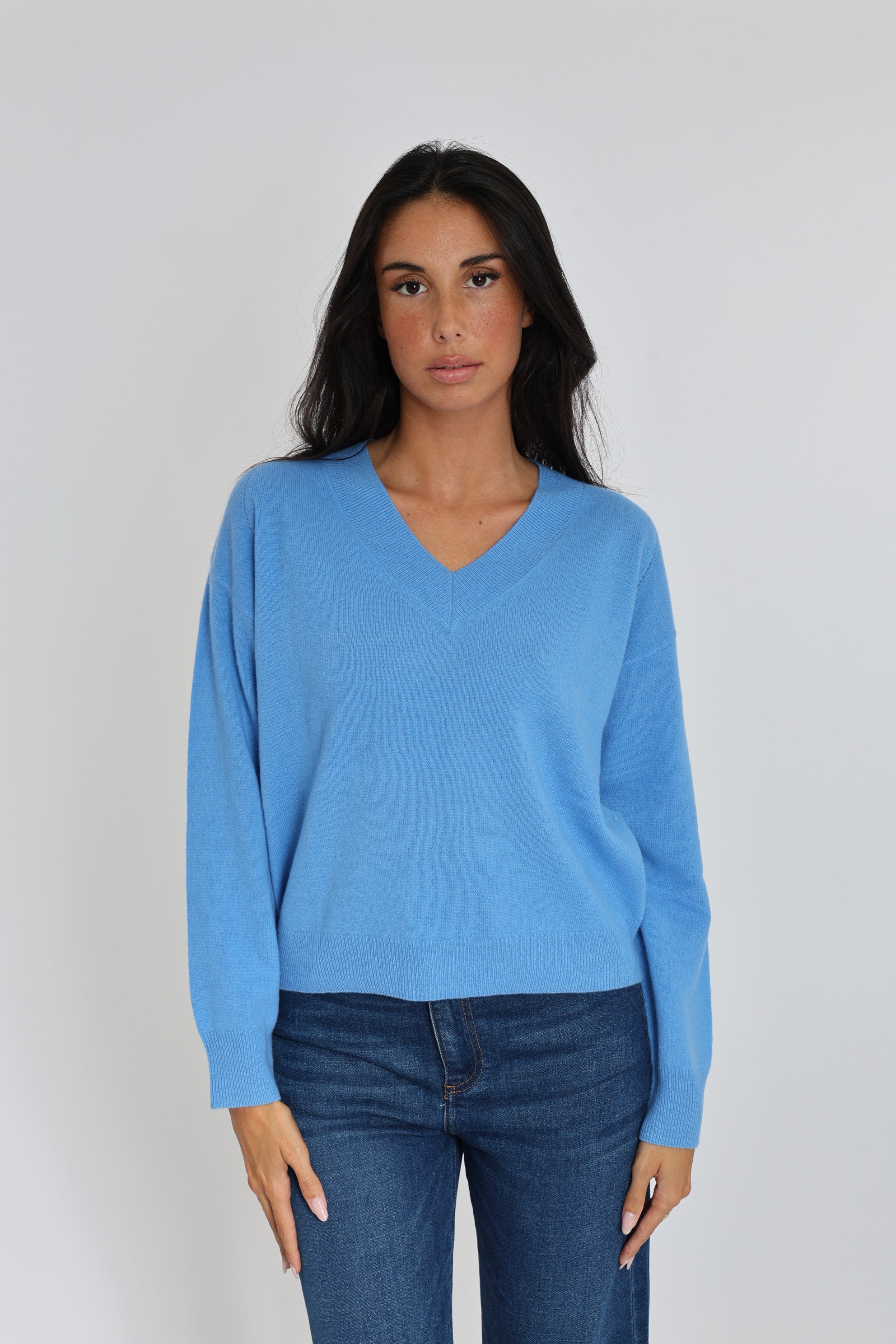 ANITA PULL COL V BLUE