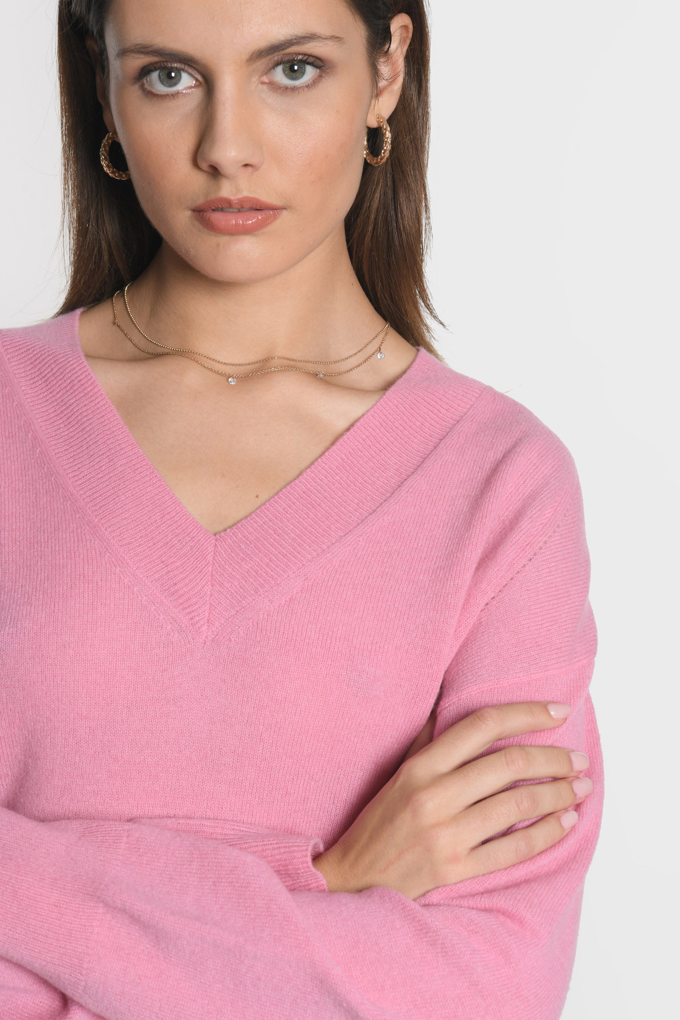 PULL COL V ANITA BOIS DE ROSE