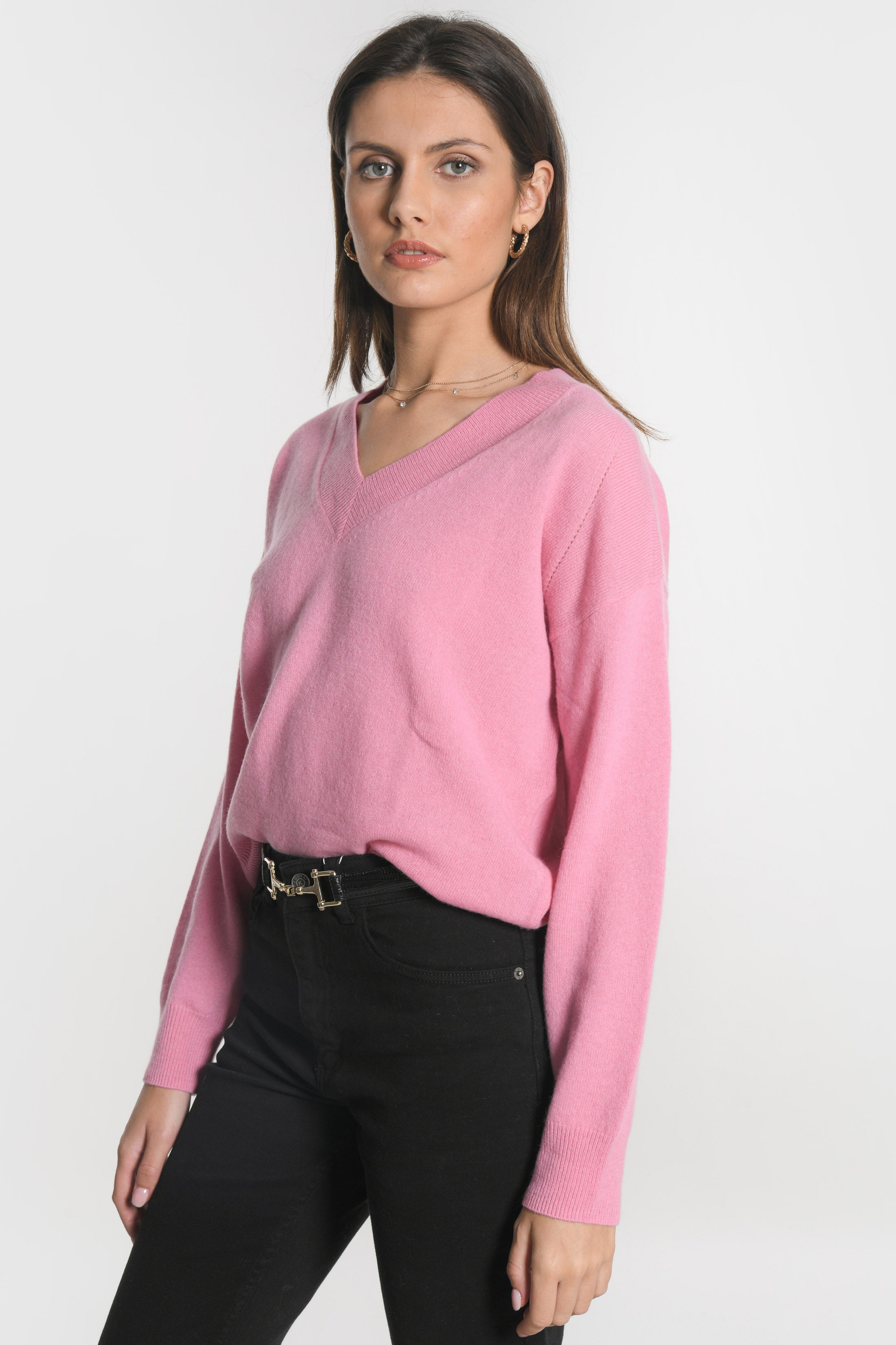 PULL COL V ANITA BOIS DE ROSE