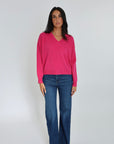 ANITA PULL COL V FUSCHIA