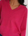 ANITA PULL COL V FUSCHIA