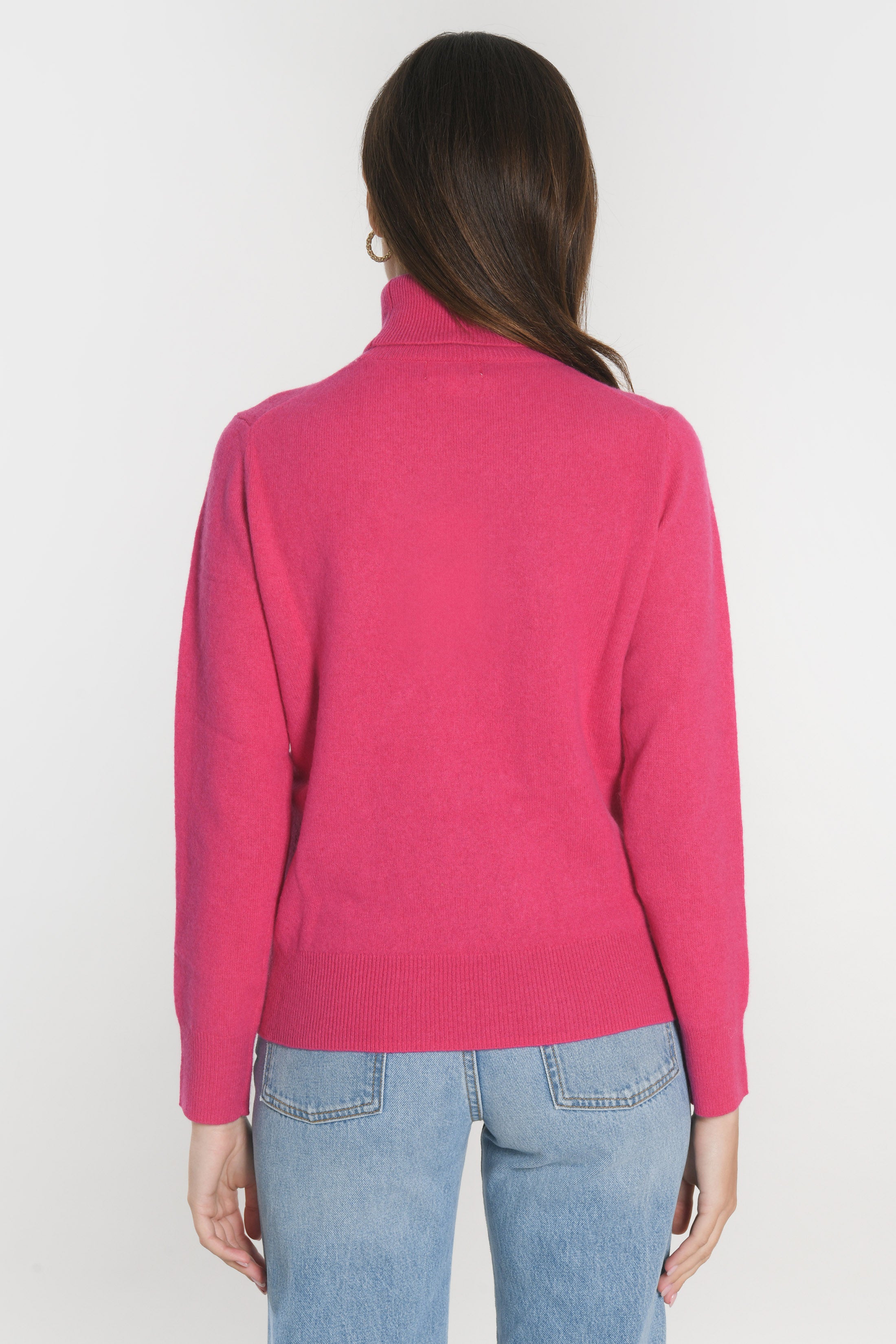 PULL COL ROULE ANITA FUSCHIA