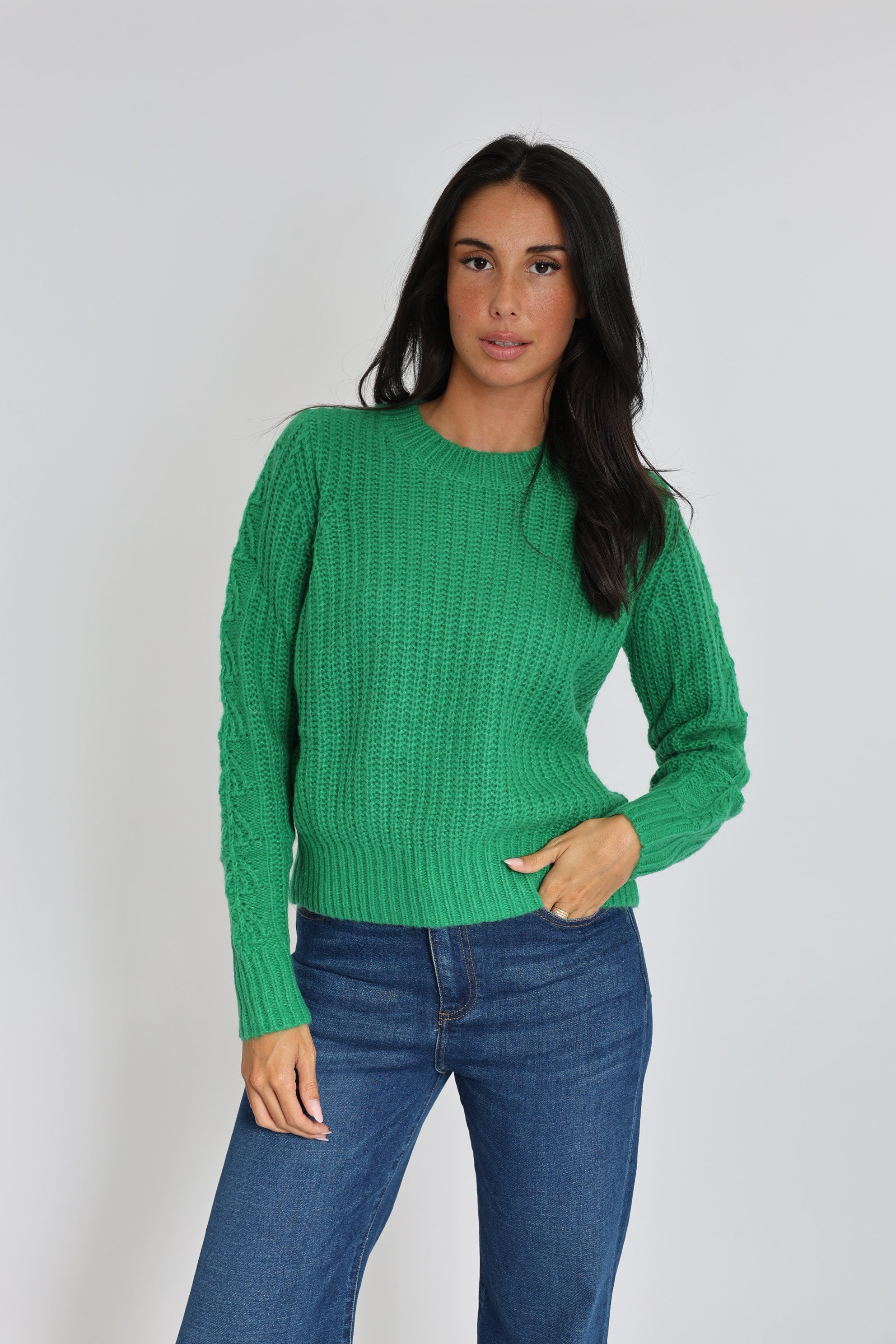 PULL LANA COL ROND GREEN