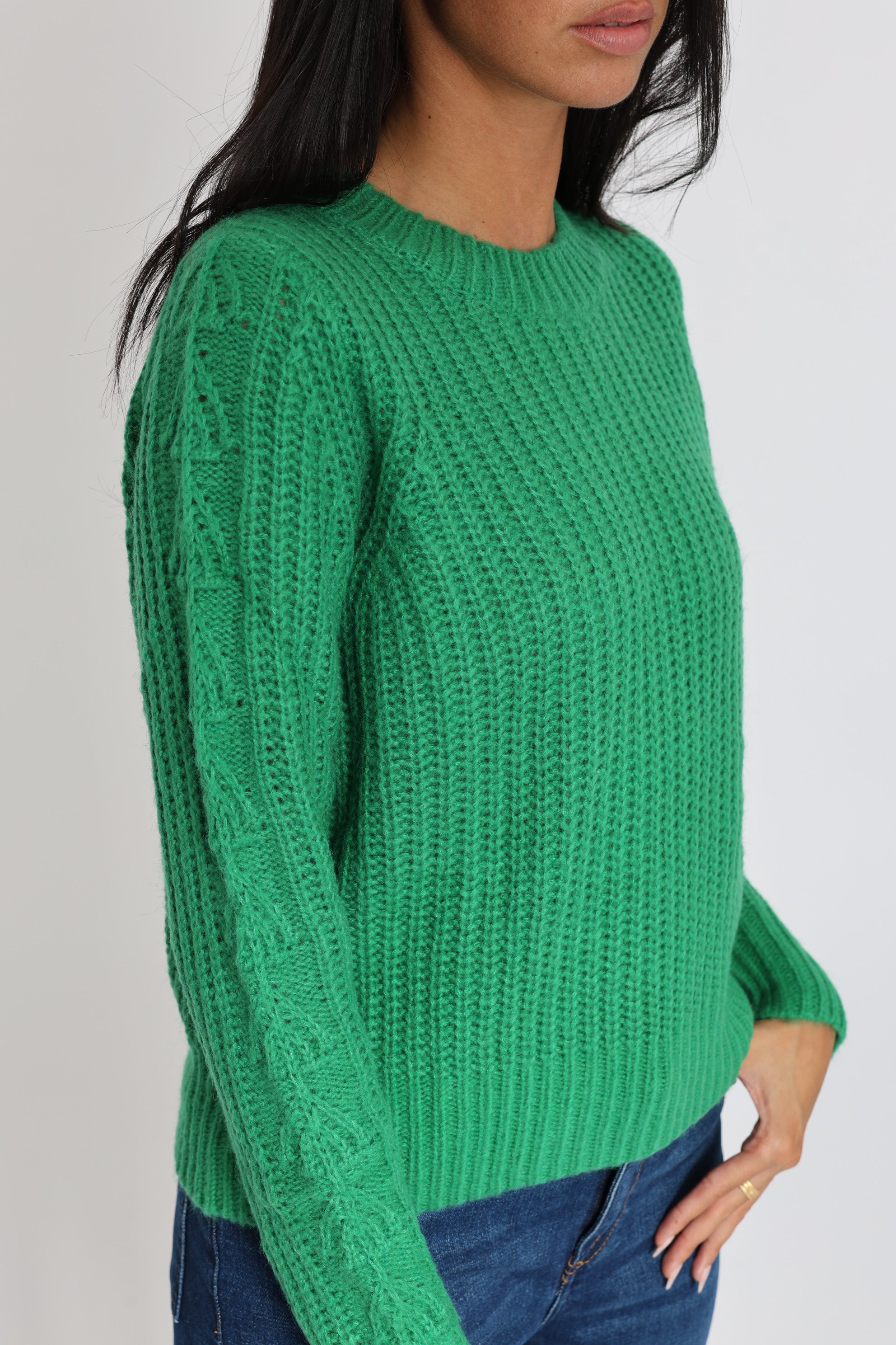 PULL LANA COL ROND GREEN