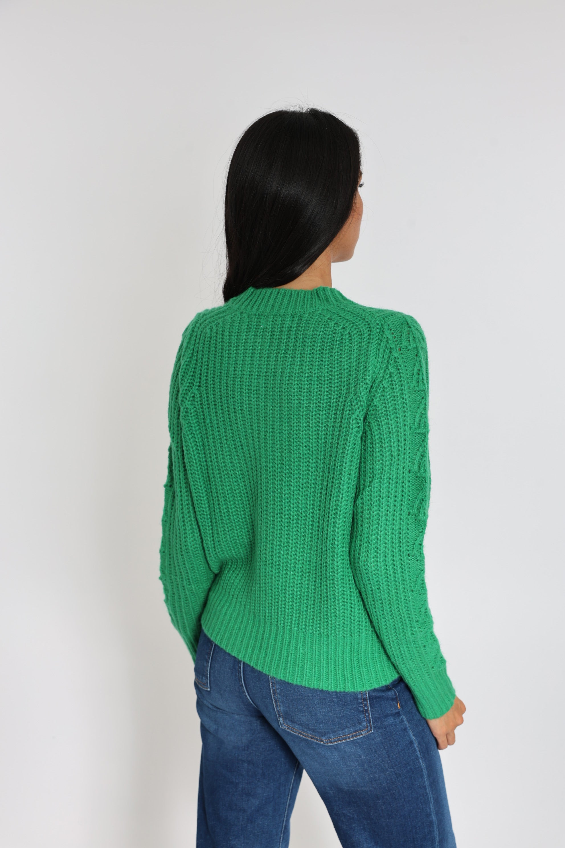 PULL LANA COL ROND GREEN