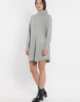 ROBE COL ROULÉ MANDY GRIS CHINÉ