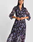 ROBE LONGUE FLEURS MADISON MULTI VIOLET