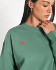 SWEATSHIRT COEUR - SUZY - GREEN