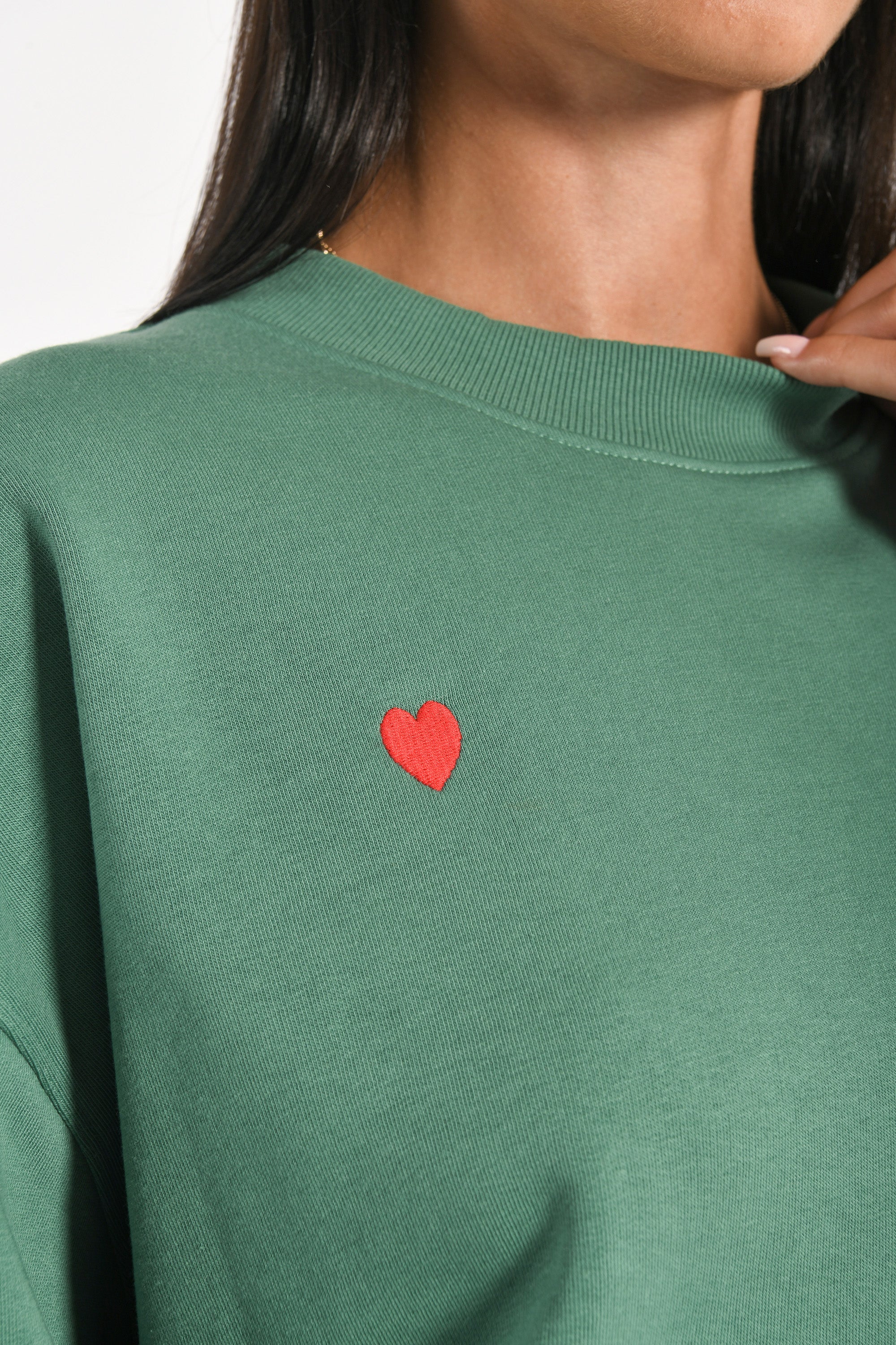 SWEATSHIRT COEUR - SUZY - GREEN