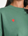 SWEATSHIRT COEUR - SUZY - GREEN