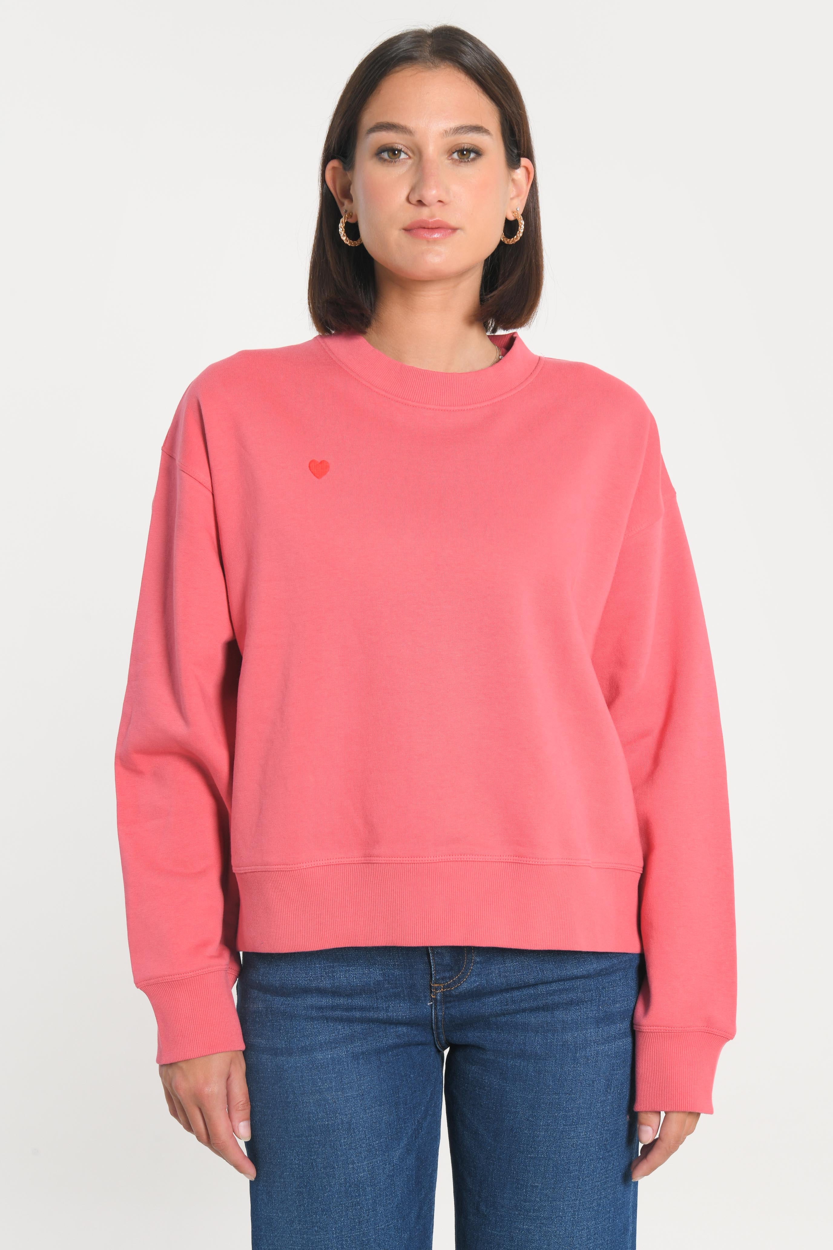 SWEATSHIRT COEUR - SUZY - RAPTURE ROSE