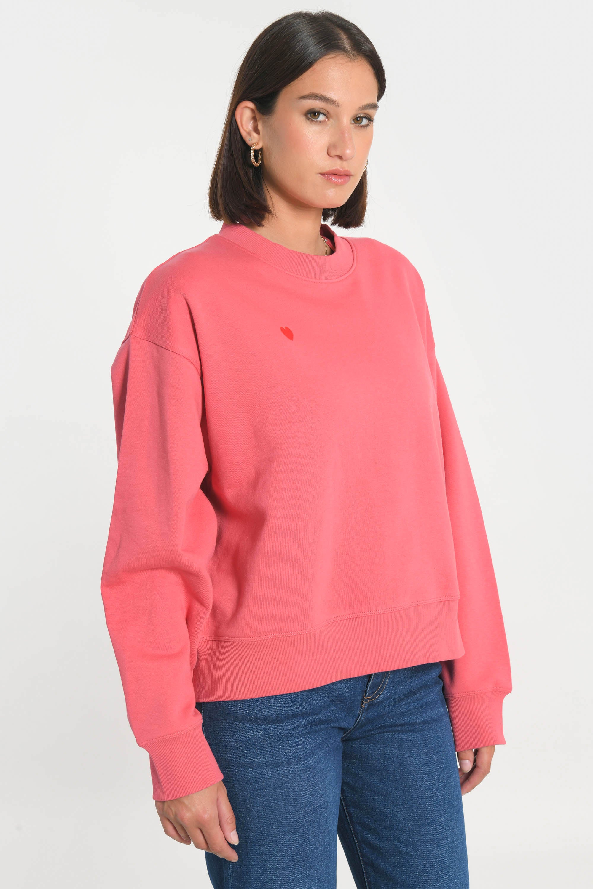 SWEATSHIRT COEUR - SUZY - RAPTURE ROSE