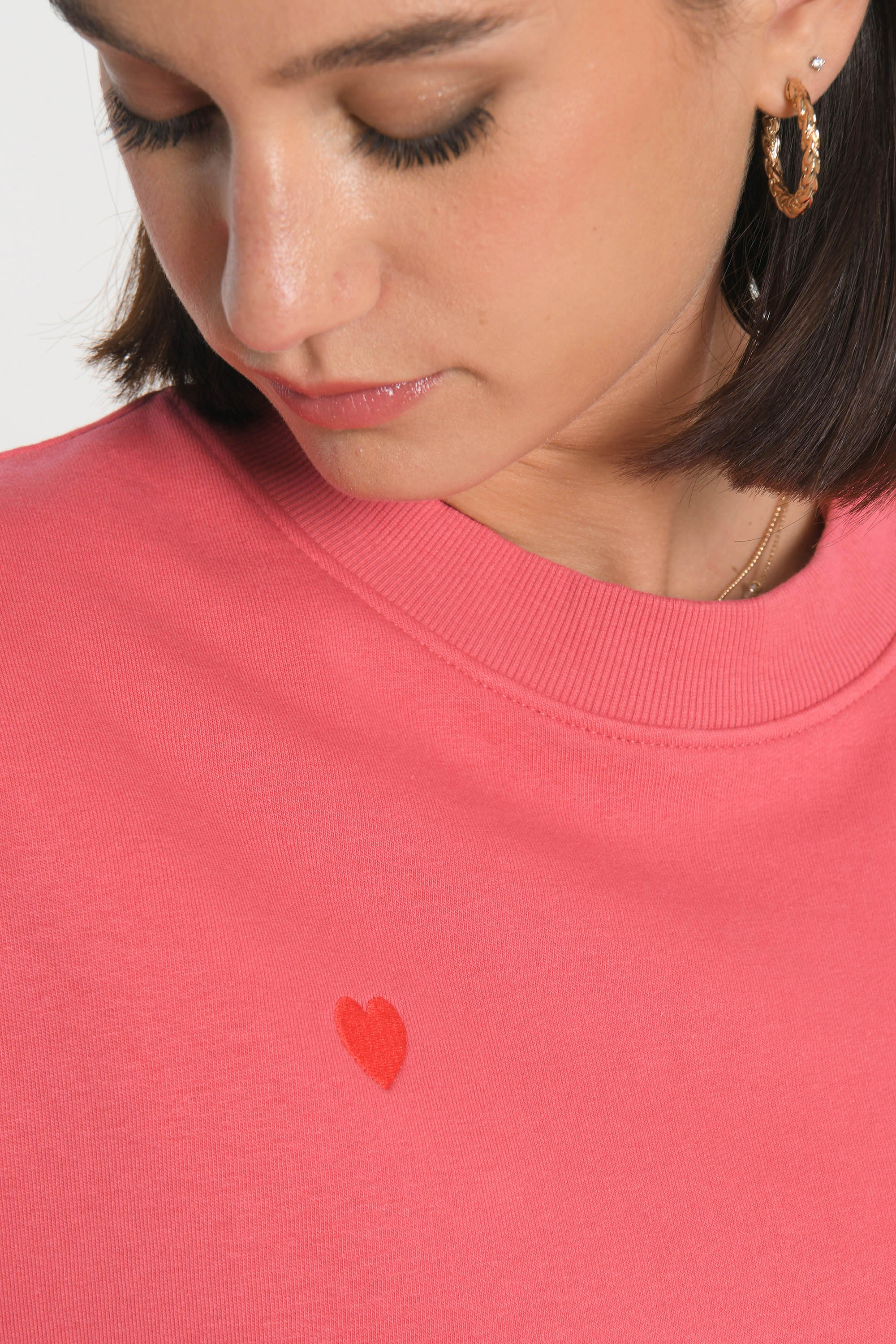 SWEATSHIRT COEUR - SUZY - RAPTURE ROSE