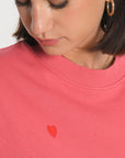 SWEATSHIRT COEUR - SUZY - RAPTURE ROSE