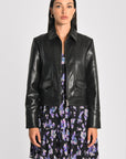 VESTE SIMILI CUIR KENDALL NOIR