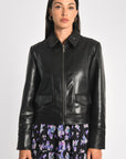 VESTE SIMILI CUIR KENDALL NOIR