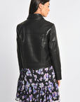 VESTE SIMILI CUIR KENDALL NOIR