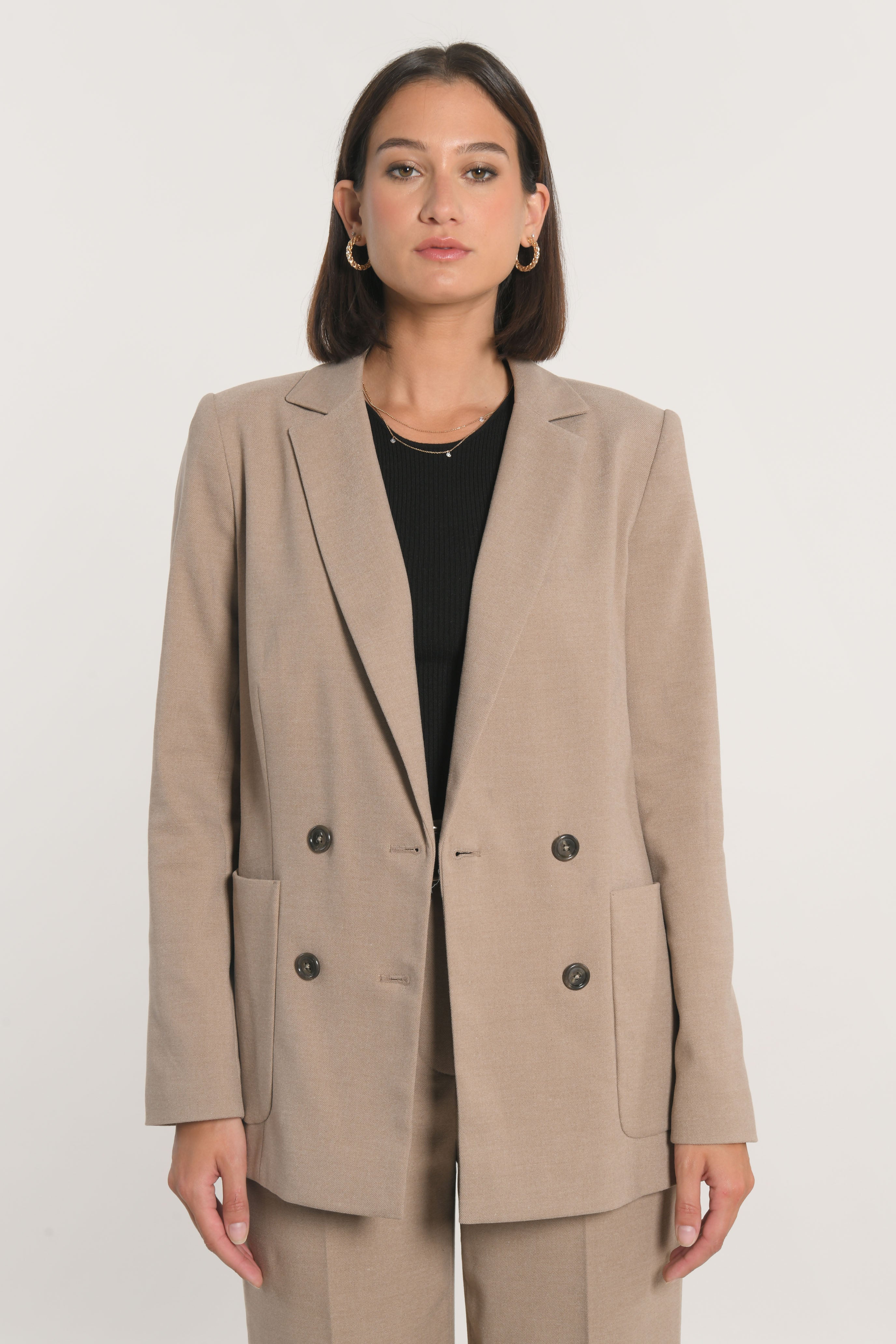 VESTE CROISÉE MACHA BEIGE