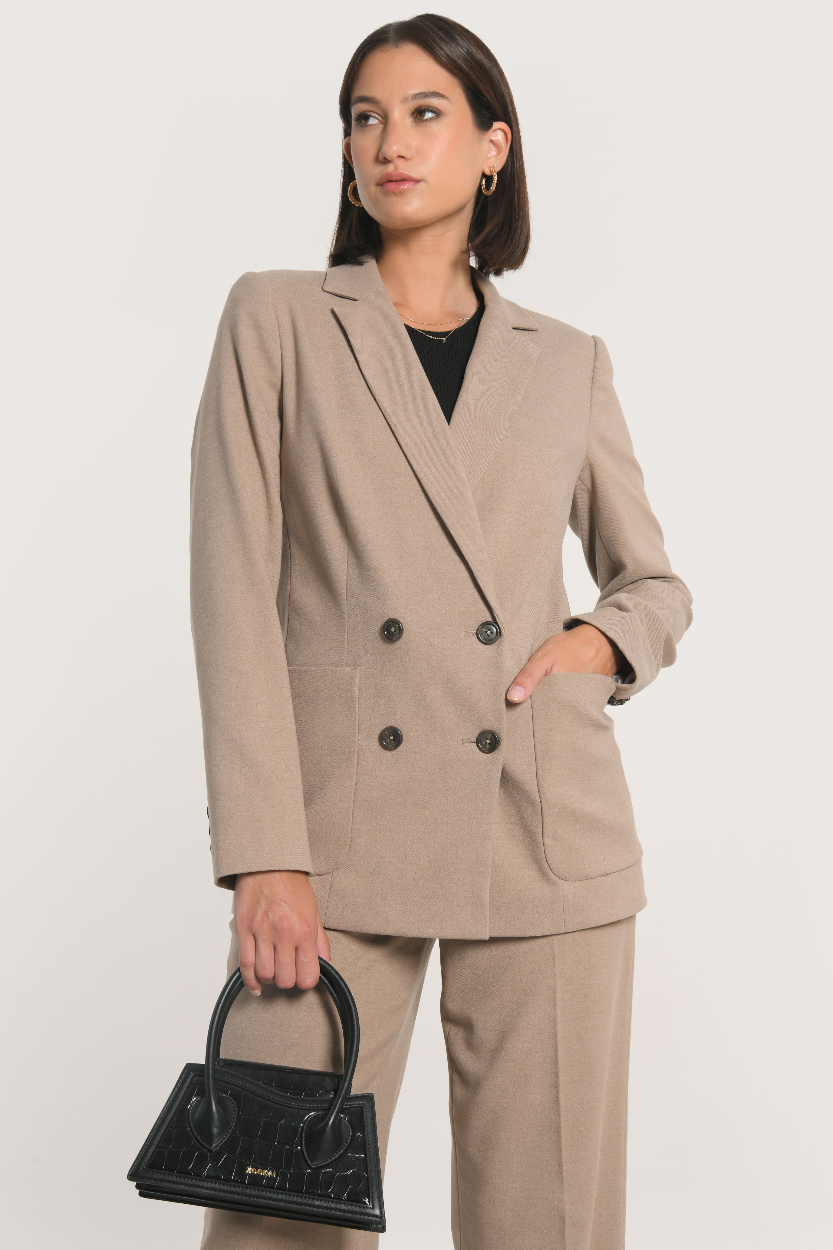 VESTE CROISÉE MACHA BEIGE