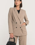 VESTE CROISÉE MACHA BEIGE