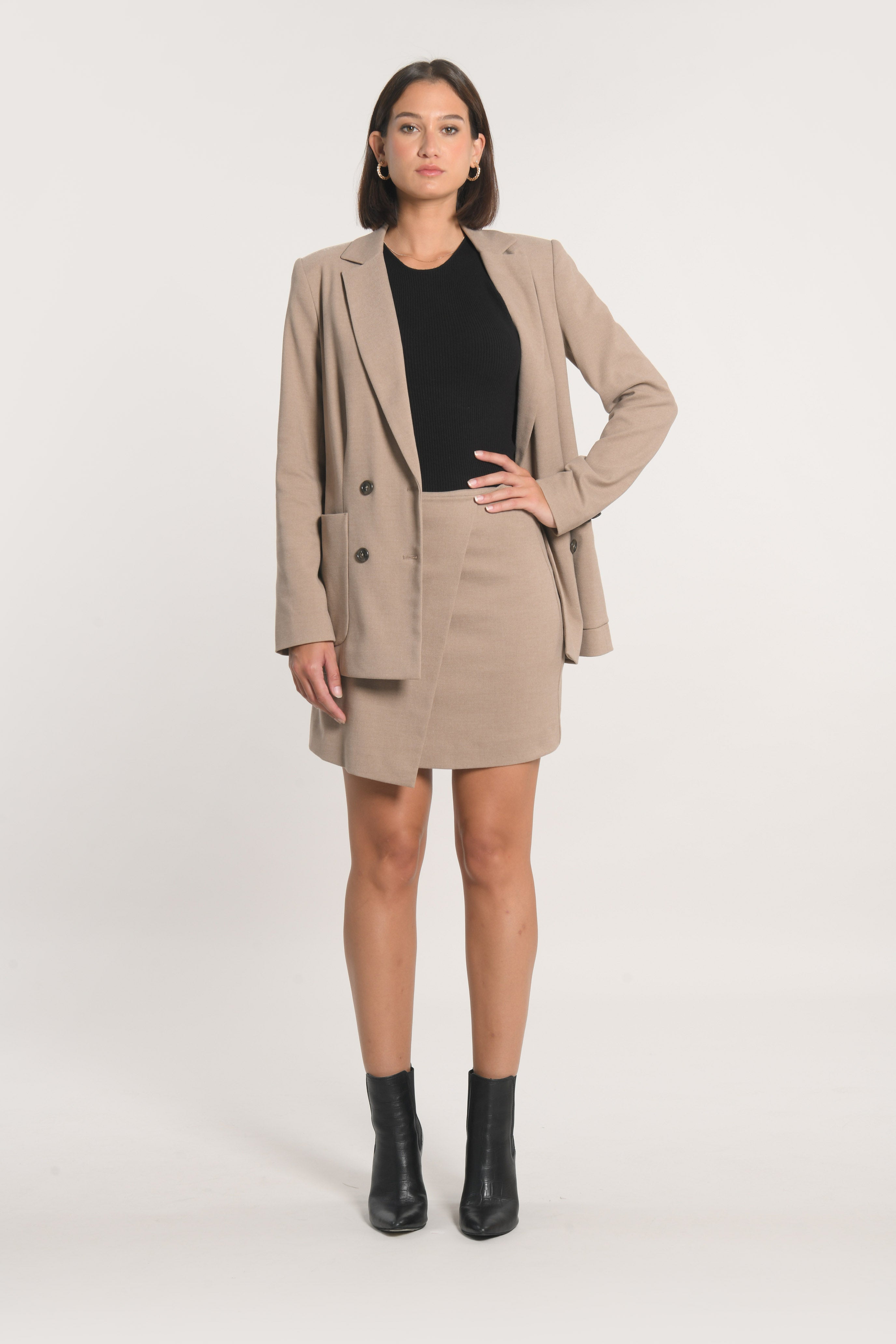 VESTE CROISÉE MACHA BEIGE