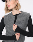 GILET SANS MANCHE - BAMBI - GRIS
