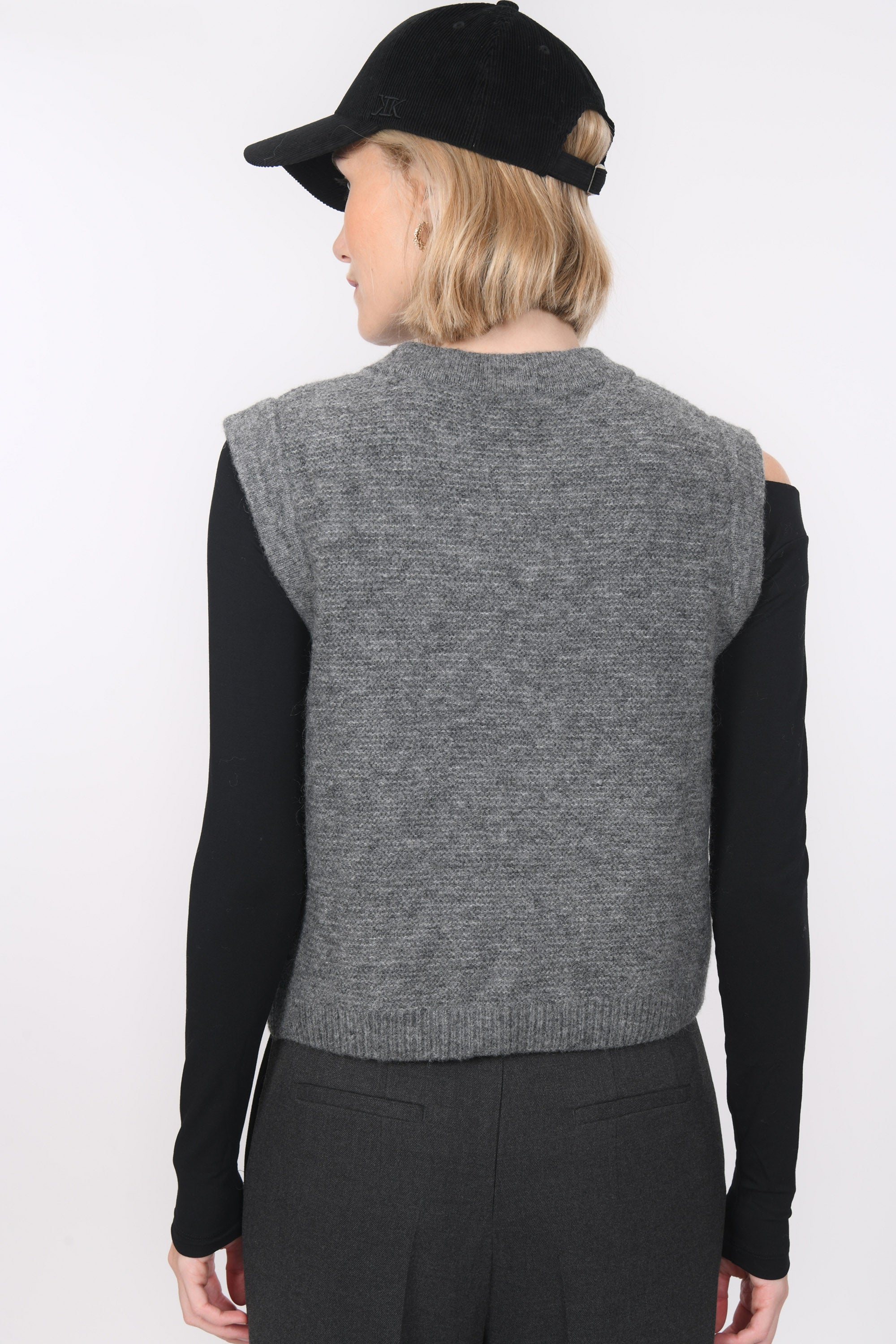 GILET SANS MANCHE - BAMBI - GRIS