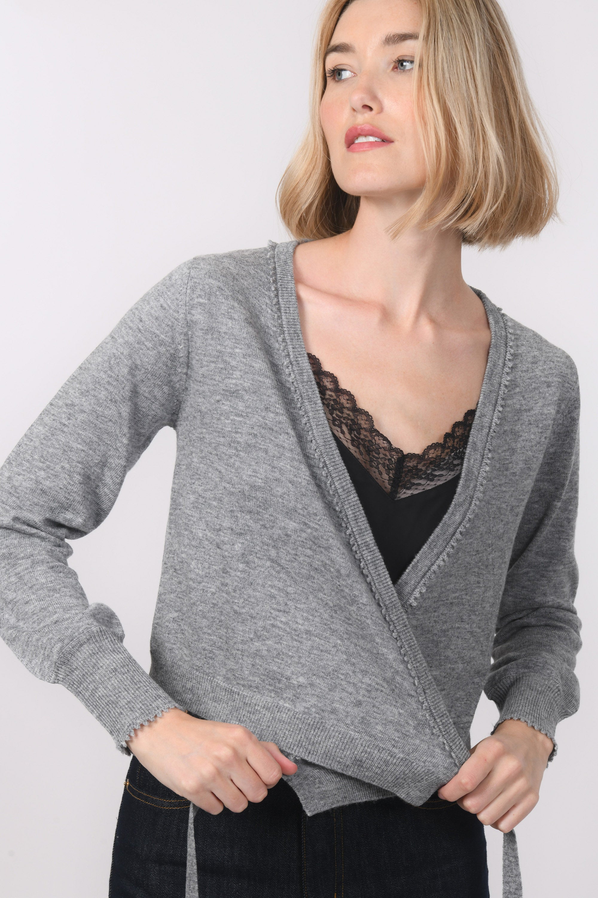 GILET CACHE COEUR - BACOT - GRIS