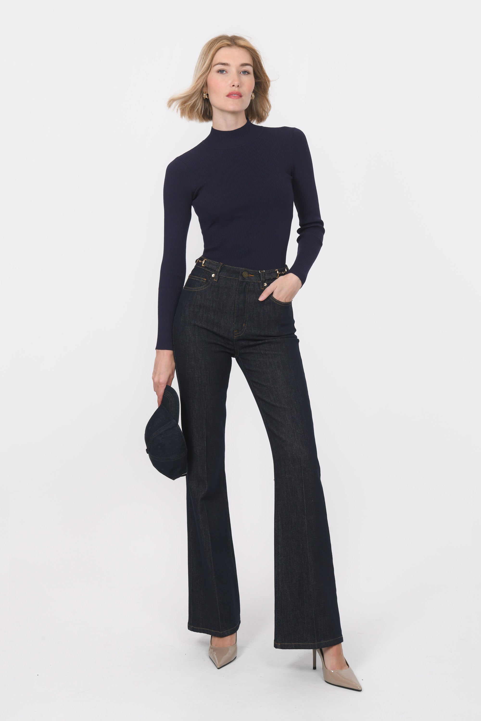 PULL COL MONTANT - BAYRON - MARINE