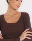 PULL COL U - BAYRON - CHOCOLAT