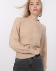 PULL COL ROND - BAMBI - CAMEL