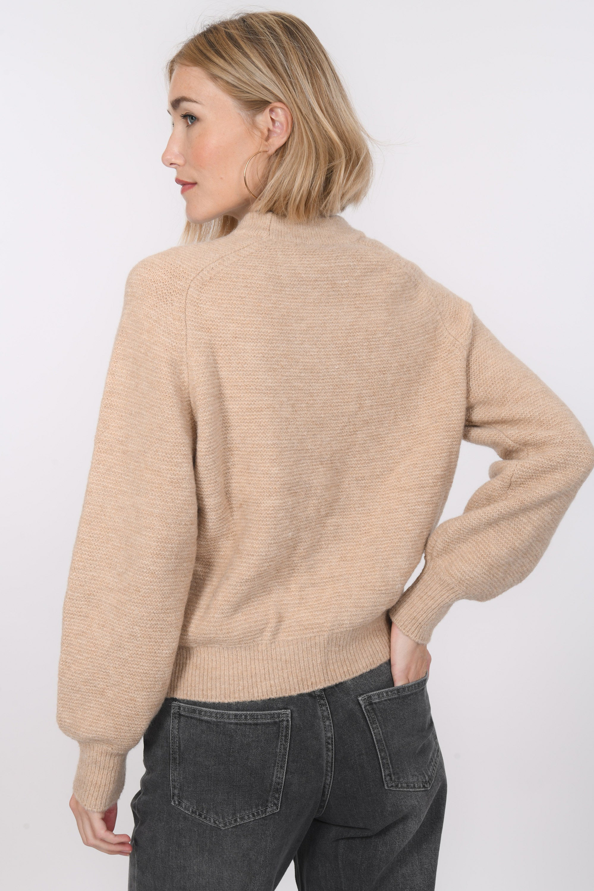 PULL COL ROND - BAMBI - CAMEL