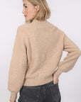 PULL COL ROND - BAMBI - CAMEL
